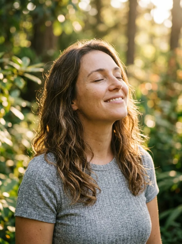 Patient experiencing calm facial nerves and pain-free living